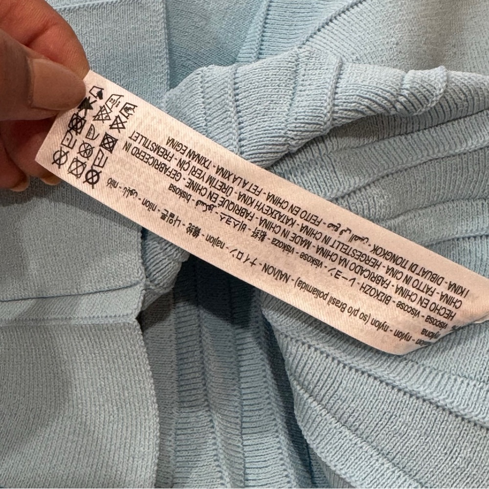 Zara Light Blue Mini Dress Size Small BNWT - Picture 8 of 9
